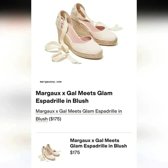 Margaux x Gal Meets Glam Espadrille in Blush NWOT size 9W - Picture 9 of 9